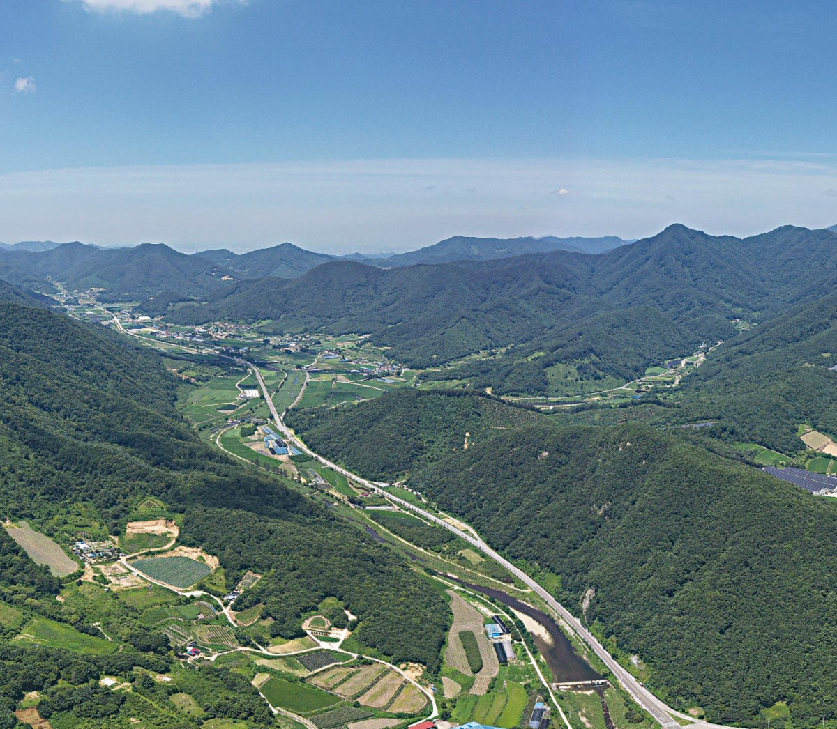 동쪽 상공에서 본 거석리 일대