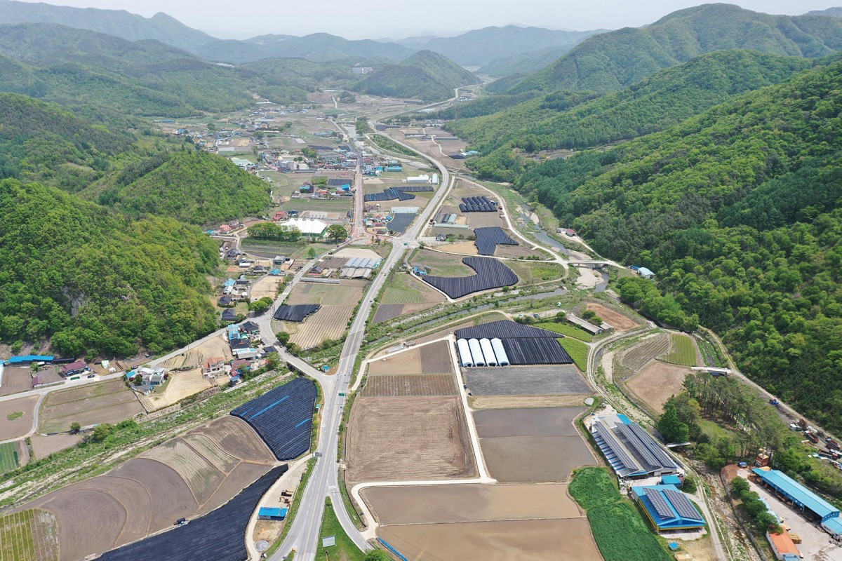 서쪽 상공에서 본 거석리 일대