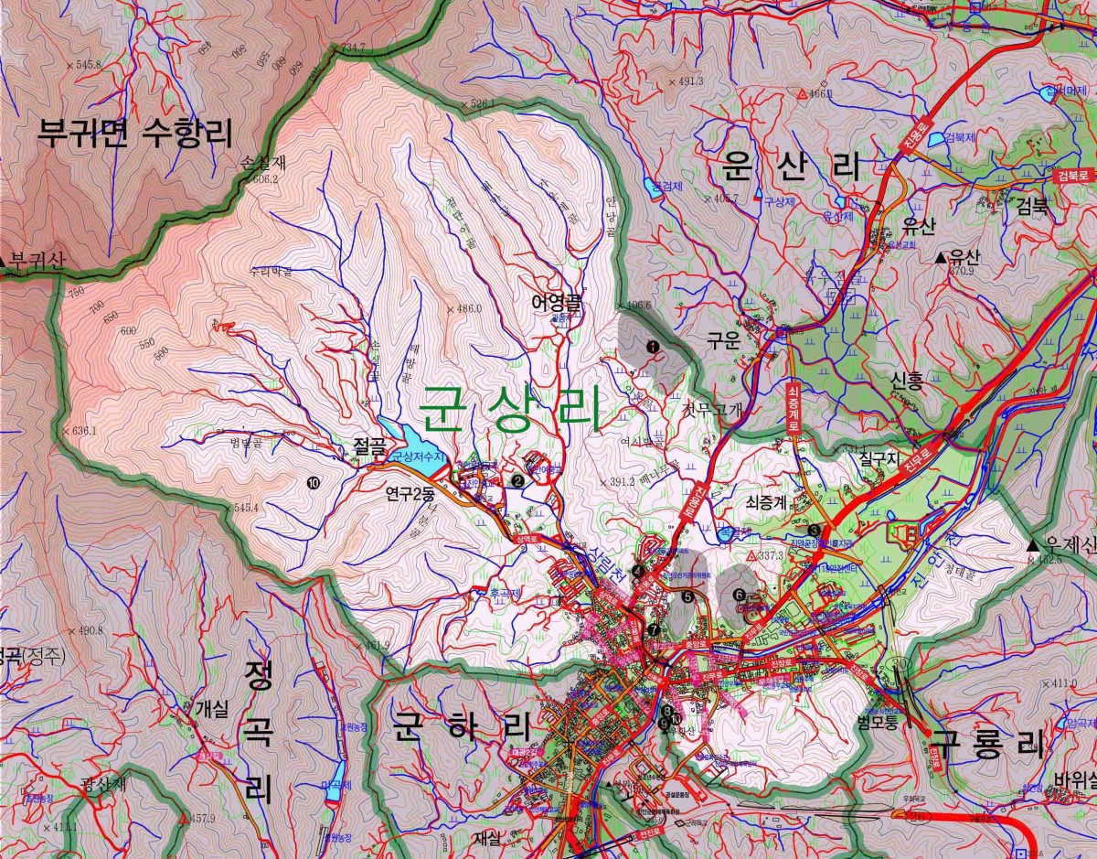 군상리 지도