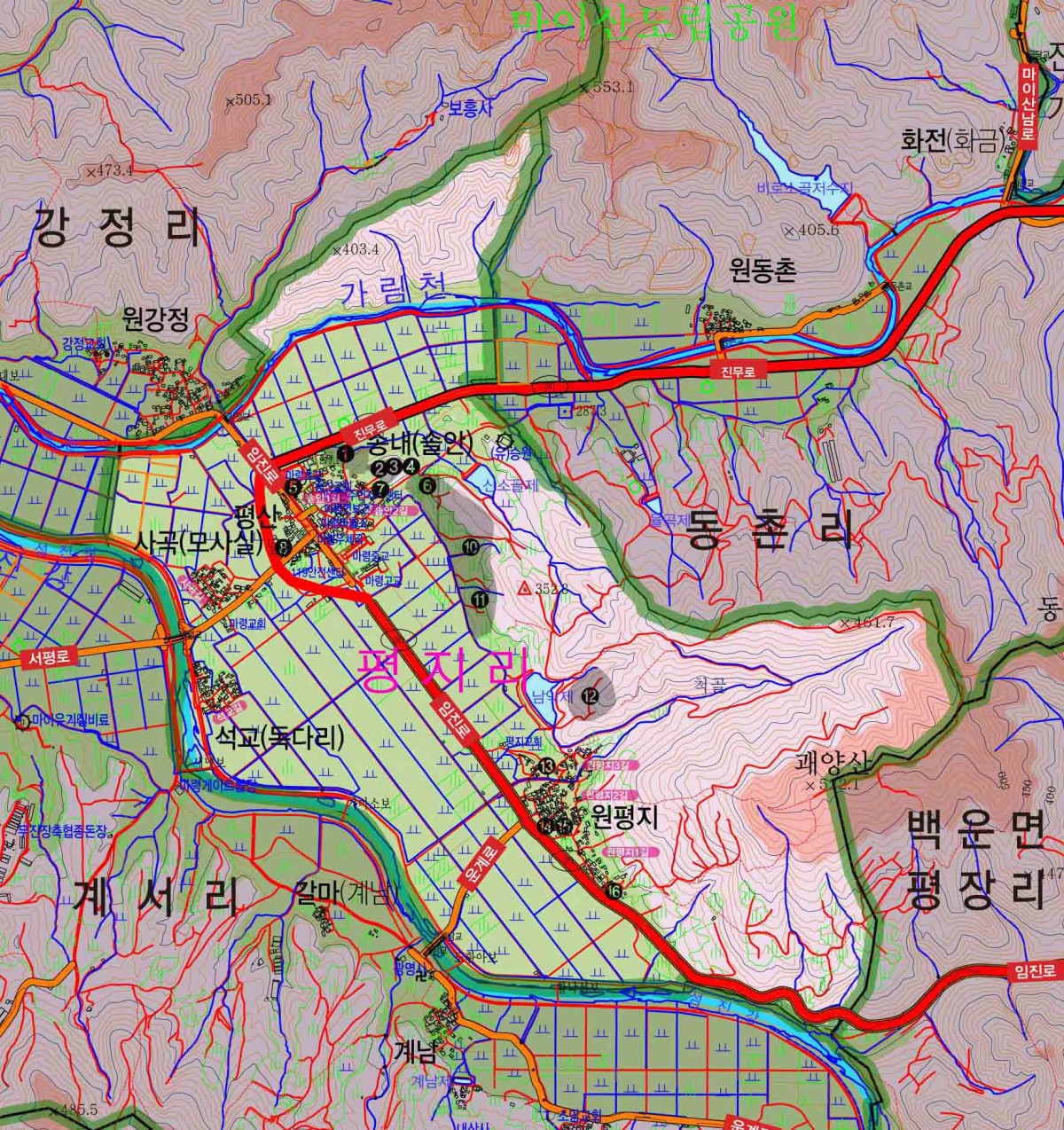 평지리 1/25000